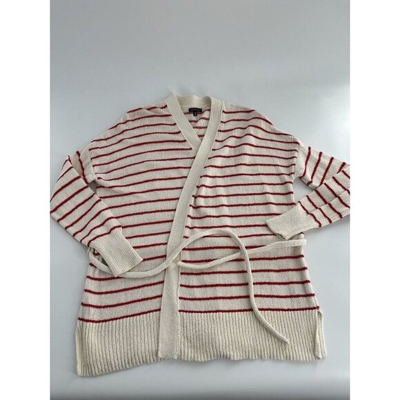 Who What Wear Belted Rest Stripe Cardigan Size XSmall - Picture 5 of 7